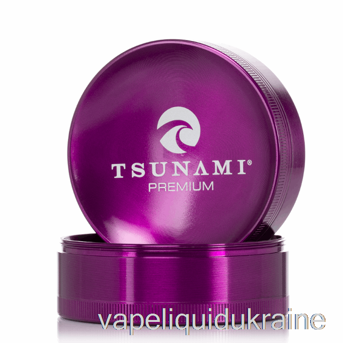 Vape Ukraine Tsunami 2.95inch 4-Piece Sunken Top Grinder Purple (75mm)